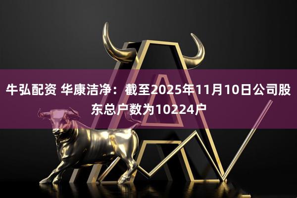 牛弘配资 华康洁净：截至2025年11月10日公司股东总户数为10224户